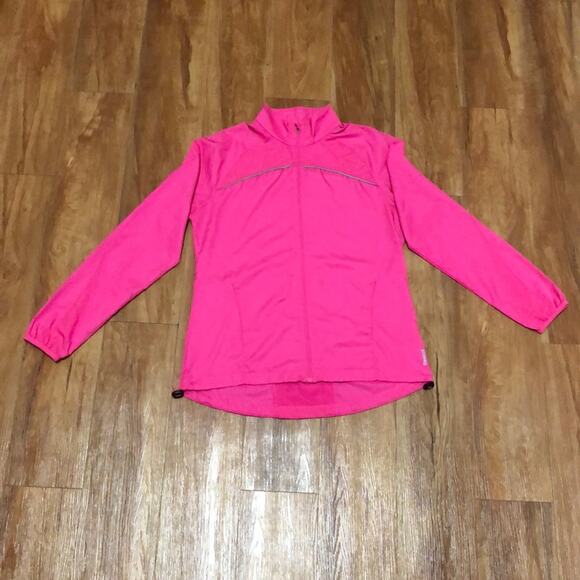Reebok Pink Play Dry Windbreaker Size Medium - Picture 2 of 12